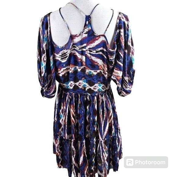 Free People Monarch Cold Shoulder Trapeze Mini Dress in XS - Picture 7 of 9